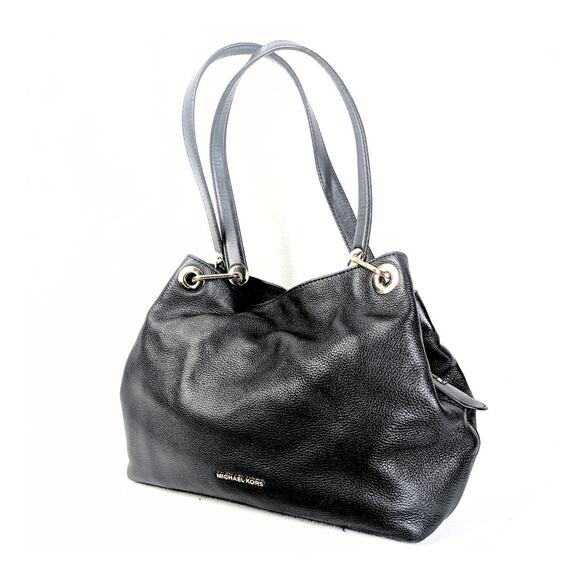 Pre-loved Michael Kors Raven Large Pebbled Leather Shoulder Bag - Picture 1 of 6